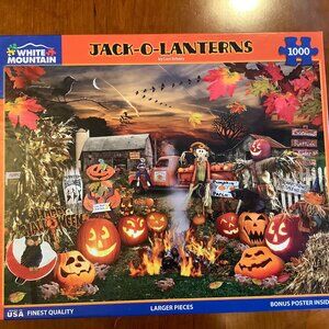 White Mountain 1000 Piece Puzzle "Jack-O-Lanterns"